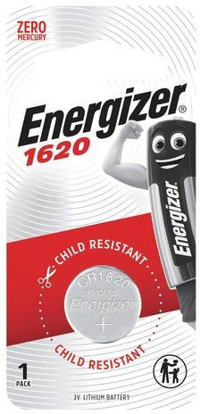 Батарейка ENERGIZER, CR 1620, литиевая, 1 шт., в блистере