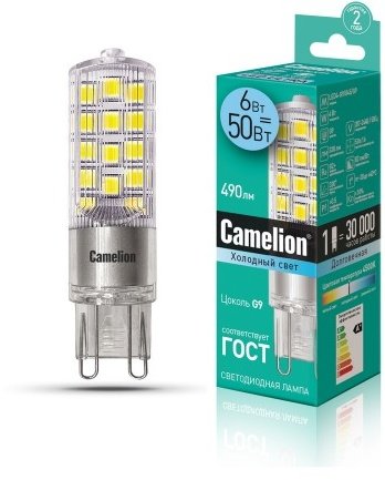 Светодиодная лампа Camelion LED6-G9-NF/845/G9