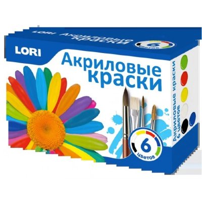 Lori Краски акрил "Lori" 6цв Акр-001