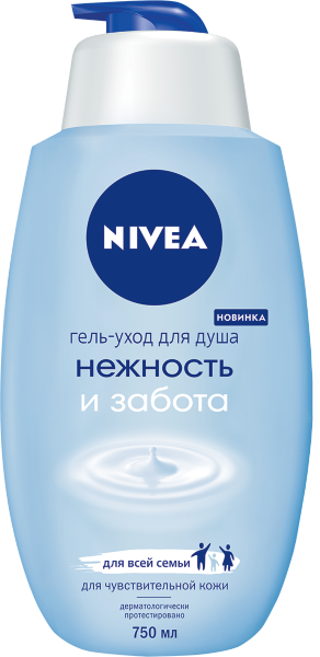 Гель-уход для душа Nivea Нежность и Забота 750 мл