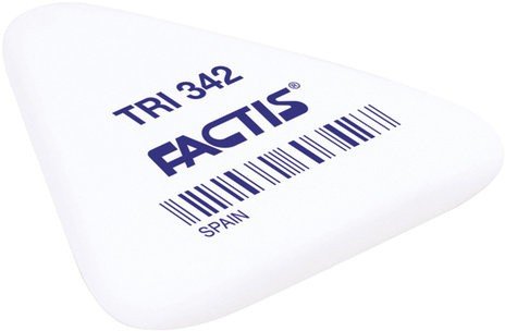 Резинка стирательная FACTIS TRI 342, треугольная, 49х45х6 мм, мягкая, синтетический каучук