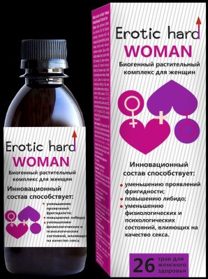 Женский биогенный концентрат для повышения либидо Erotic hard Woman - 250 мл.