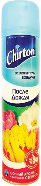 Освежитель воздуха аэрозольный 300 мл, CHIRTON (Чиртон), "После дождя"