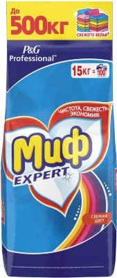 Стиральный порошок-автомат 15 кг, МИФ Expert Color "Свежий цвет"