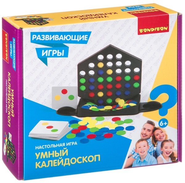 Развивающие настольные игры Bondibon «УМНЫЙ КАЛЕЙДОСКОП», BOX