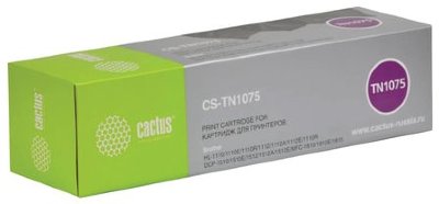 Картридж лазерный CACTUS (CS-TN1075) для BROTHER HL-1110R/DCP-1512R/MFC-1815R, ресурс 1000 стр.