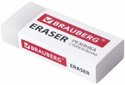 Ластик BRAUBERG "EXTRA", 50х24х10 мм, бумажный рукав, ЭКО-ПВХ, 228075