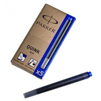 Parker Pen Products Parker чернила баллончики Quink Ink Z11, синие 5шт. 1950384