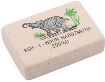 Резинка стирательная KOH-I-NOOR "Слон", прямоугольная, 31x21x8 мм, цветная, картонный дисплей