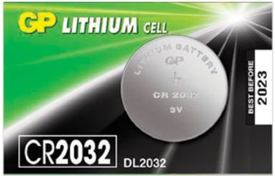 Батарейка GP Lithium, CR2032, литиевая, 1 шт., в блистере (отрывной блок)