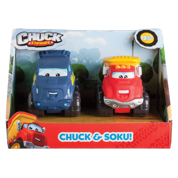 Tonka Chuck and Friends Игровой набор из 2 машинок Чак и его друзья 5 см