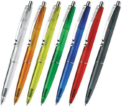 Ручка шариковая автоматическая SCHNEIDER "K20 Icy Colours", СИНЯЯ, корпус ассорти, узел 1 мм, линия письма 0,5 мм