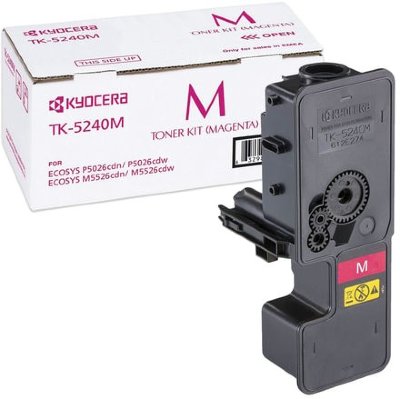 Тонер-картридж KYOCERA (TK-5240M) P5026cdn/w/M5526cdn/w, ресурс 3000 стр., цвет пурпурный, оригинальный