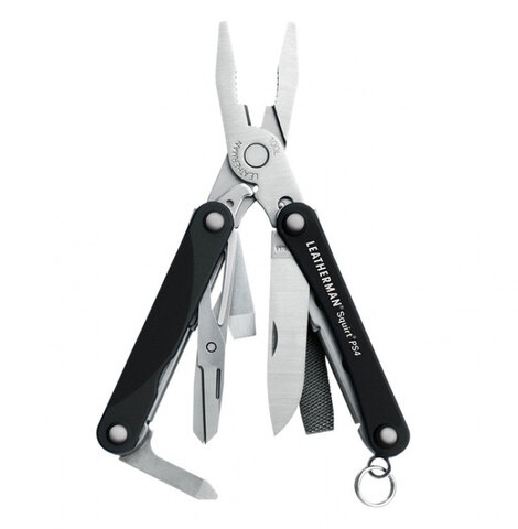 Мультитул Leatherman Squirt PS4, 9 функций, черный