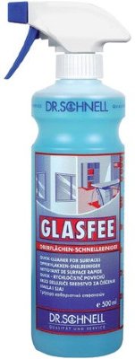 Средство для мытья стекол и зеркал 500 мл, DR.SCHNELL "GLASFEE", щелочное, содержит спирт, с распылителем
