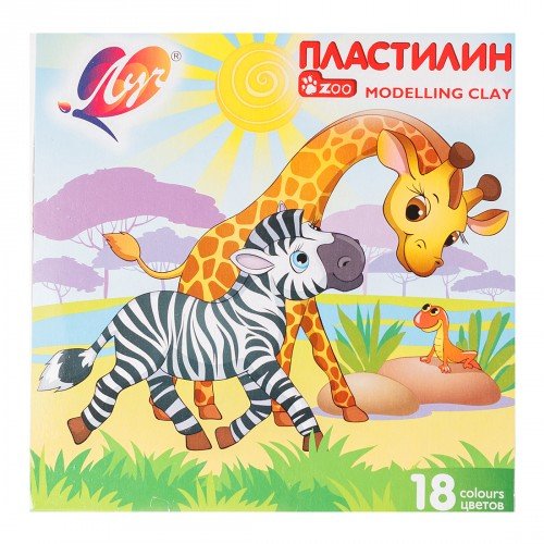 Луч ПК Пластилин 18цв 120гр. ZOO 20С 1358-08