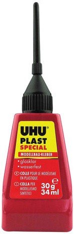 Клей универсальный для всех видов пластика UHU Plast Special, с иглой-дозатором, 30 г