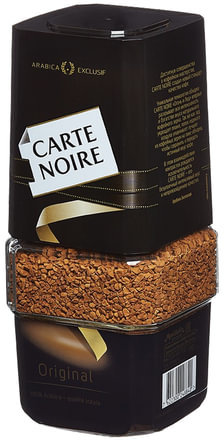 Кофе растворимый CARTE NOIRE сублимированный, 95 г, стеклянная банка, 22332