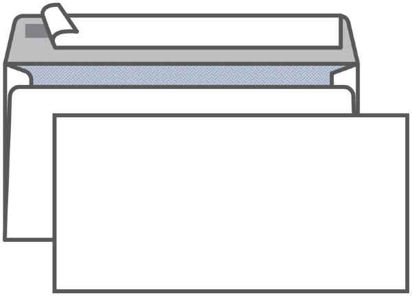 Конверт E65, KurtStrip, 110*220мм, б/подсказа, б/окна, отр. лента, внутр. запечатка