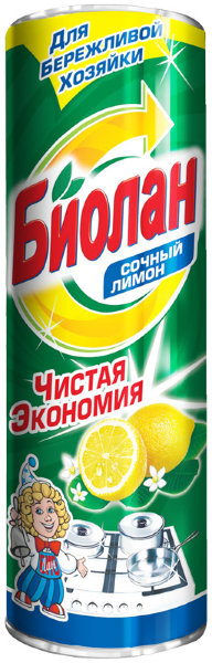 Средство чистящее Биолан "Сочный Лимон", порошок, 400г
