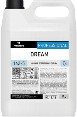 Средство для мытья посуды 5 л, PRO-BRITE DREAM, фруктовый аромат, нейтральное, концентрат