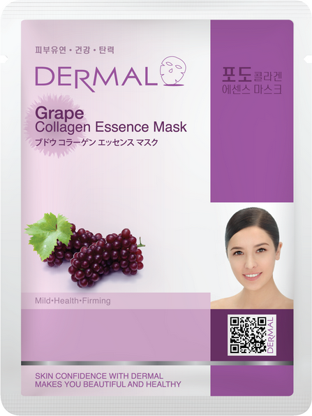 Тканевая маска Grape Collagen Essence Mask, виноград и коллаген