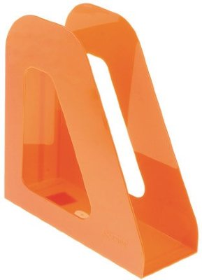 Лоток вертикальный для бумаг СТАММ "Фаворит" (235х240 мм), ширина 90 мм, оранжевый