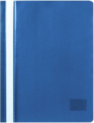 Скоросшиватель пластиковый STAFF, А4, 100/120 мкм, синий
