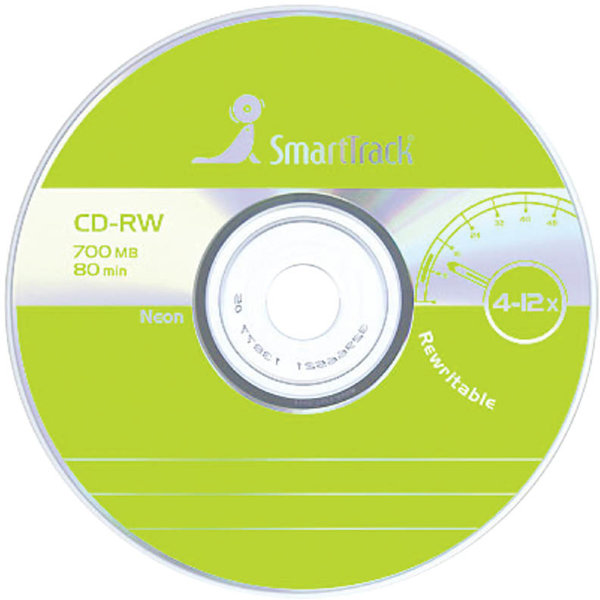 Диск CD-RW 700Mb Smart Track 4-12x Cake Box (50шт)