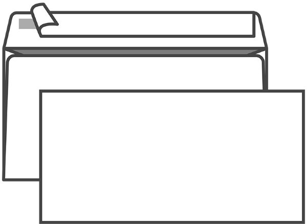 Конверт E65, KurtStrip, 110*220мм, б/подсказа, б/окна, отр. лента, внутр. запечатка
