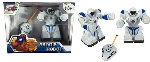 Робот Battle Robot на Р/У в коробке ходит,делает удары рукам
