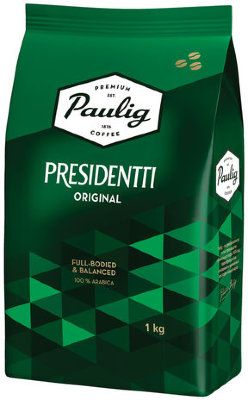 Кофе в зернах PAULIG (Паулиг) "Presidentti Original", натуральный, 1000 г, вакуумная упаковка, 16975