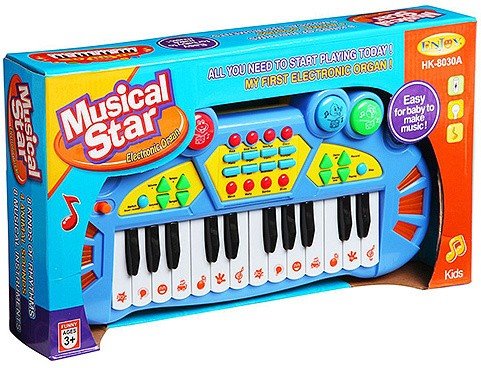 Игрушка пласт. на бат. BOX 40*22*6см Musical Star Синтезатор арт. HK-8030A