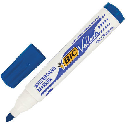 Маркер для доски BIC "Velleda", СИНИЙ, эргономичный корпус, круглый наконечник, 1,4-5 мм, 904938