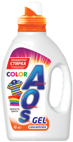 Средство для стирки жидкое автомат 1,3 л AOS Color, гель-концентрат, 634-3