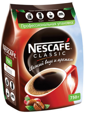 Кофе растворимый NESCAFE "Classic", гранулированный, 750 г, мягкая упаковка, 11623339