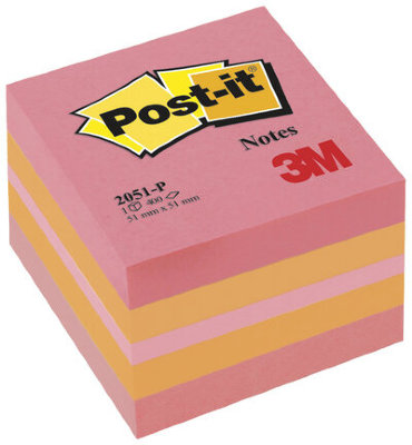 Блок самоклеящийся (стикер) POST-IT Original 51х51 мм, 400 л., 2051-P