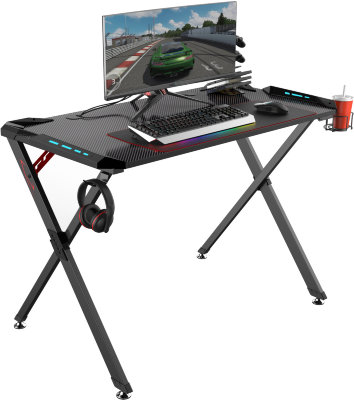 Стол для компьютера (для геймеров) Eureka X1 S, чёрный