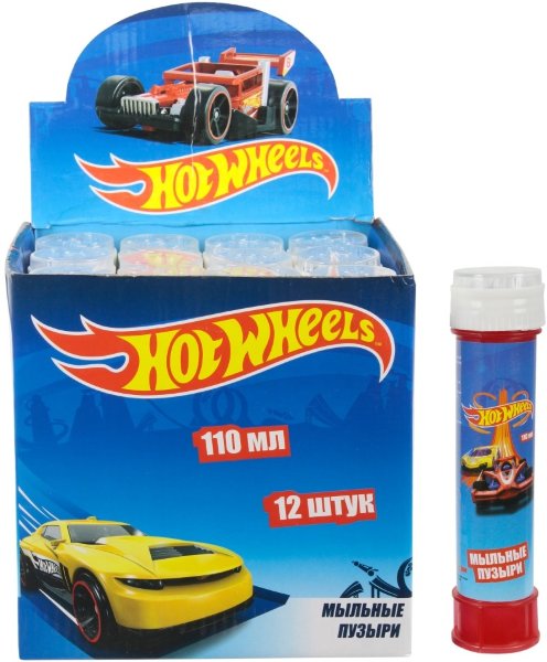 1toy Hot Wheels, мыл. пузыри, бут. 110мл, д/б