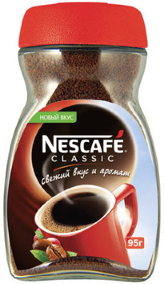 Кофе растворимый NESCAFE "Classic", гранулированный, 95 г, стеклянная банка, 12267732