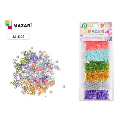 MAZARI Конфетти декоративные №1 6цв.*3гр M-4338