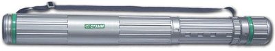 Тубус для чертежей СТАММ телескопический, диаметр 8,5 см, 70-110 см, А0, серый, на ремне