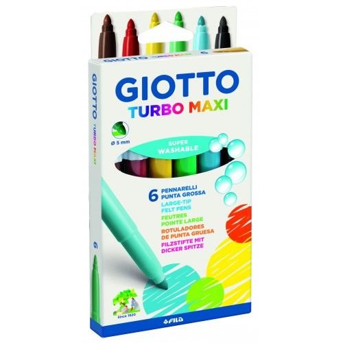 Giotto Фломастеры Jumbo 6цв "Giotto Turbo Maxi" 453000