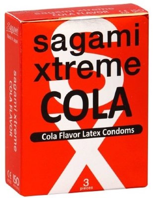 Ароматизированные презервативы Sagami Xtreme COLA - 3 шт.