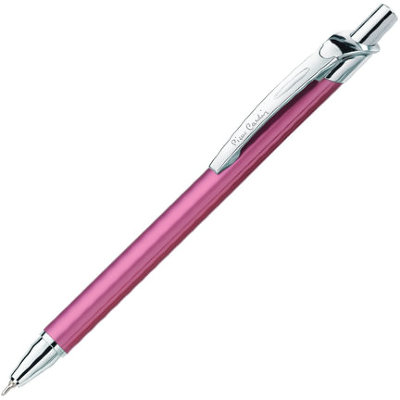 Ручка подарочная шариковая PIERRE CARDIN "Actuel", корпус розовый, алюминий, хром, синяя, PC0503BP
