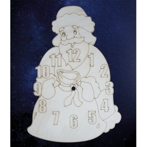 Созвездие ПКФ Заготовка деревянная Циферблат Дед Мороз под роспись 33*22см 051553