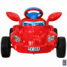 ОР09-903 Машина педальная Молния с музыкальным рулем  красная 