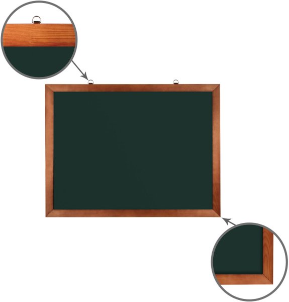 Доска для мела магнитная (60х90 см), зеленая, деревянная окрашенная рамка, BRAUBERG