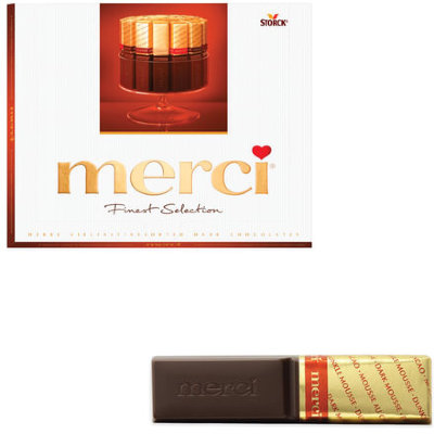 Конфеты шоколадные MERCI (Мерси), ассорти из темного шоколада, 250 г, картонная коробка, 015423-35/49/61