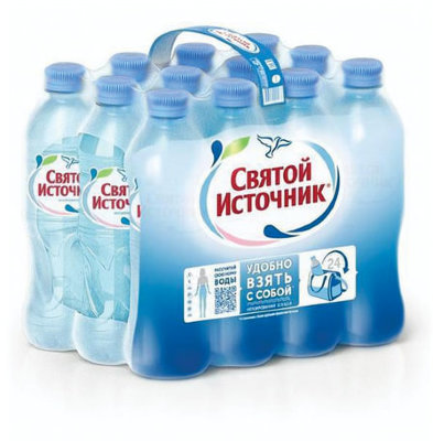 Вода негазированная питьевая "Святой источник", 0,5 л, пластиковая бутылка